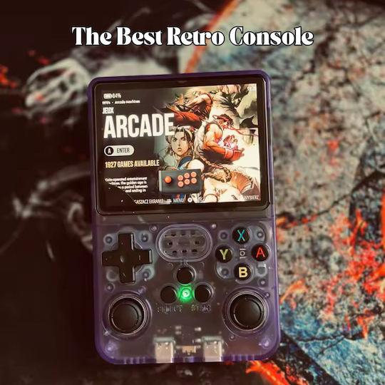 Consolă Portabilă Retro R36s 3.5" Ips Dublu Ram Chip 15.000 Jocuri 64gb Arkos 2.0 Mov