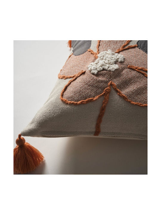Gofis Home Decorative Pillow Case Louise 265 From 100% Cotton 265 Gray-Terra 45x45cm