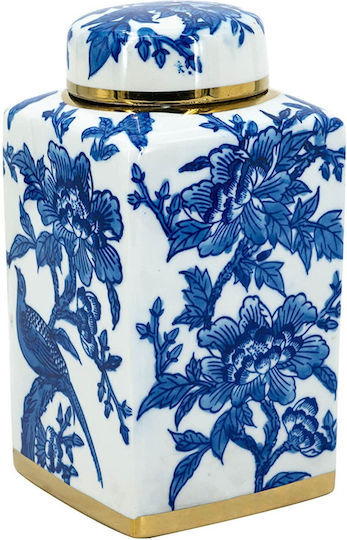 Artekko Vase aus Porzellan Melania Blau 32xH32cm