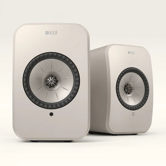 Kef Lsx Ii Αυτοενισχυόμενα Ηχεία με Wi-Fi & Bluetooth 100W (Ζεύγος) Μπεζ