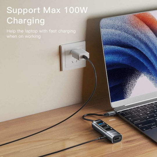 Yesido HB22 USB-C Docking Station με HDMI 4K PD Γκρι