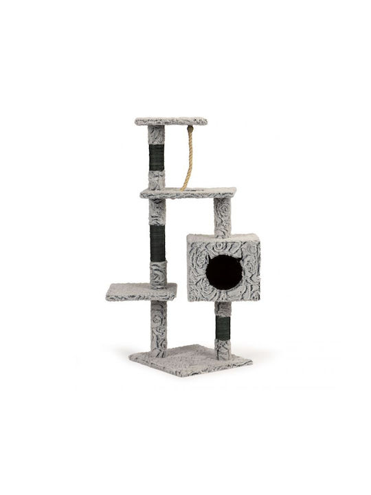 Smartic Stâlp pentru zgâriat pisici Copaci pentru pisici Gri 108x39x39cm
