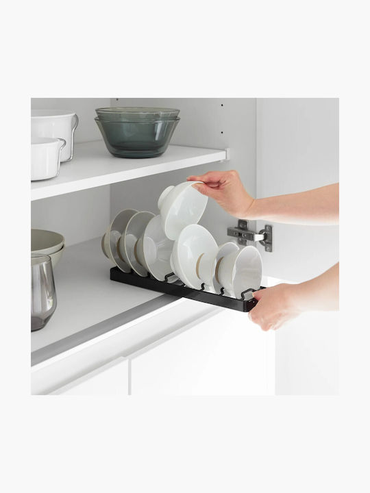 Yamazaki Tower Cabinet Dish Rack Inox in Black Colour 8.6x32x2.2cm