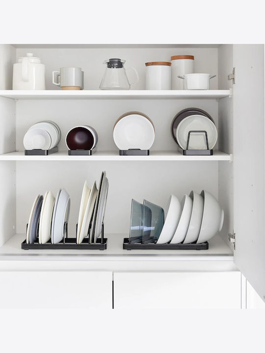 Yamazaki Tower Cabinet Dish Rack Inox in Black Colour 8.6x32x2.2cm