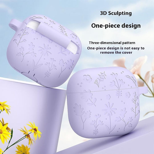 Case Silicone in Purple color for Apple AirPods 4
