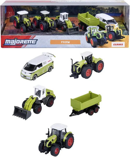 Majorette Φορτωτής CLASS SET 5 METAL FARM VEHICLES 7.5CM για 3+ Ετών