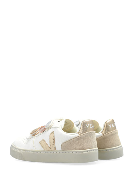 Kids Sneakers with Hoop & Loop Closure White