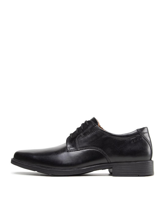 Tilden Plain Men's Leather Dress Shoes Black