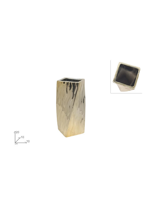 Due esse Decorative Vase Gold 10x10x20cm