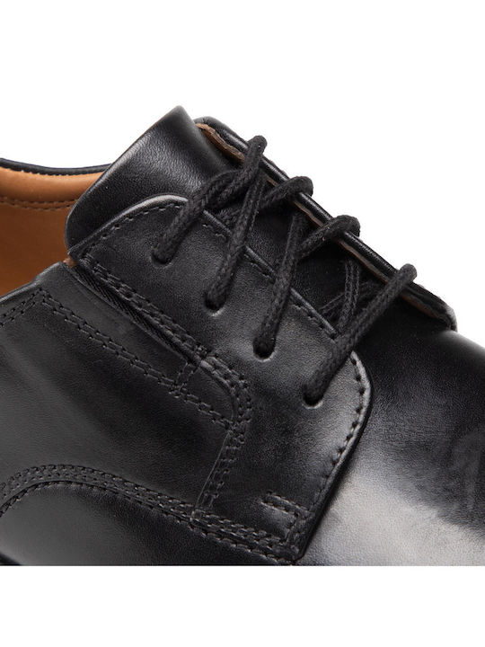 Tilden Plain Men's Leather Dress Shoes Black