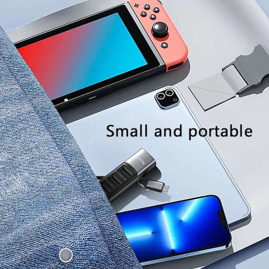 Yesido HB24 Hub 4 Porturi cu conexiune USB-C Gri