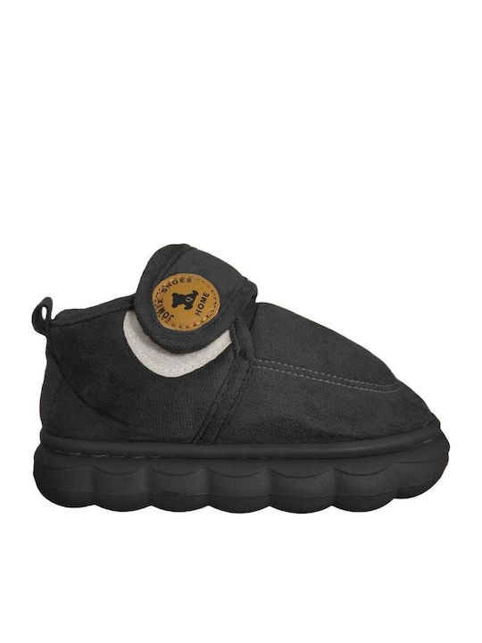 Kinderhausschuhe Stiefel Schwarz