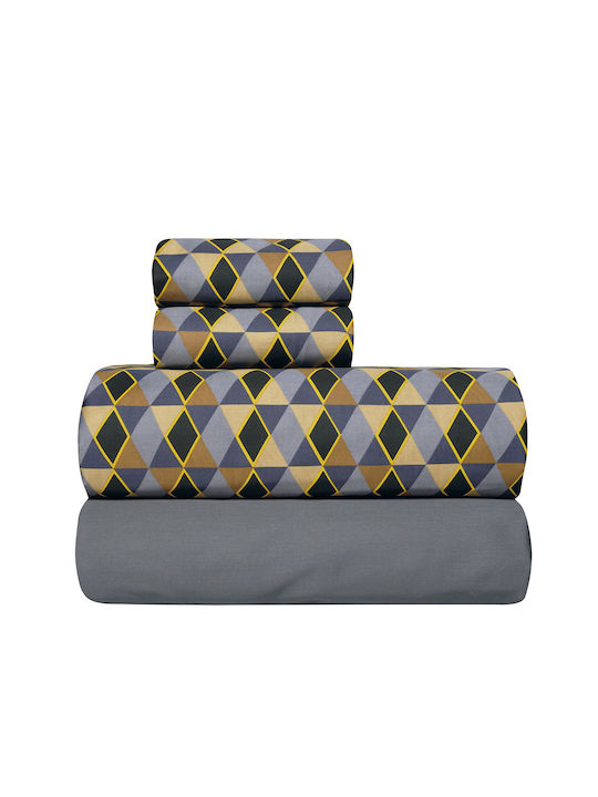 Kentia Sheet Sets Queen 240x270cm. Stylish Zahos 04 4pcs