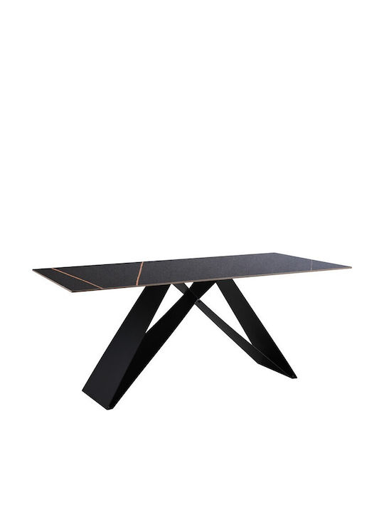 Tisch Speisesaal Black Marble 180x90x76cm
