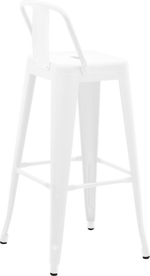 Stool for Bar Outdoor Utopia Matte White 42x42x97cm