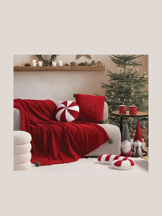 Nef-Nef Homeware Christmas Decorative Pillow Sweet Christmas Square Red 45x45cm