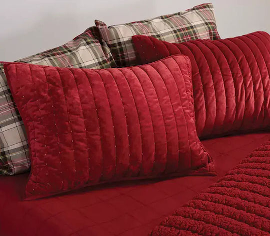 Nef-Nef Homeware Husă Decorativă de Crăciun pentru Pernă Dreptunghiulară Sweet Christmas Roșu 52x72buc 2buc