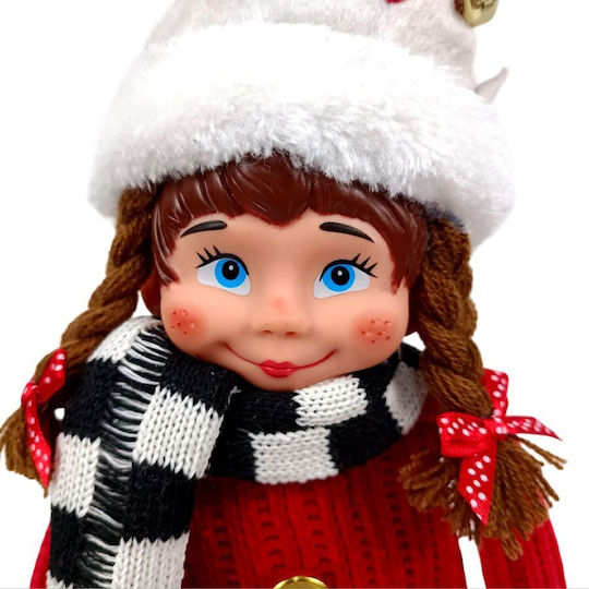 Due esse Figurină de Crăciun Elf Roșu-Verde 75cm 2 Modele