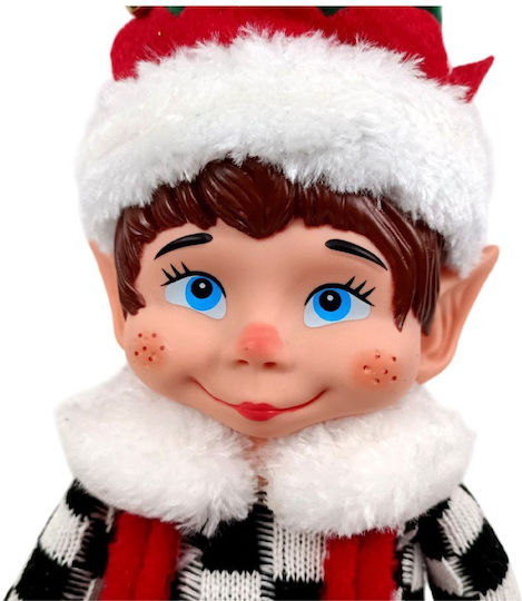 Due esse Figurină de Crăciun Elf Roșu-Verde 75cm 2 Modele
