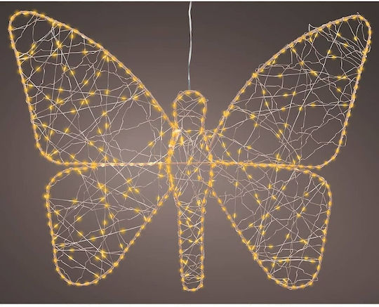 Lumineo Luminous Decoration Lumineo Gold Metal Butterfly 43 x 58 Cm