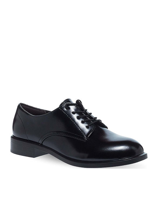 Women's Leather Oxford Shoes Black