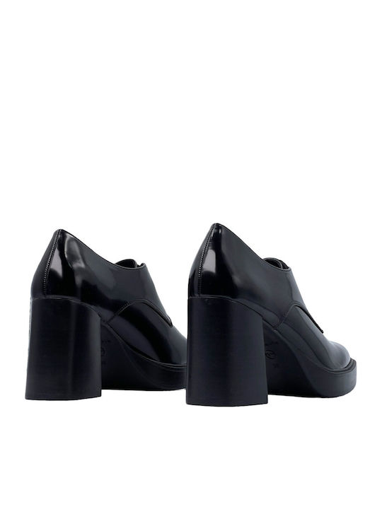 Women's Synthetic Leather Oxford Shoes Black