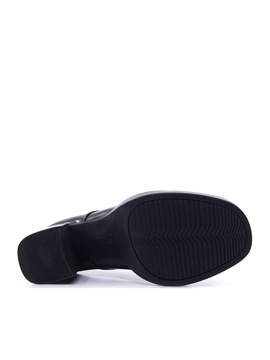 Women's Synthetic Leather Oxford Shoes Black