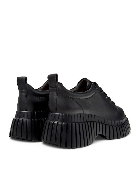 Pix Women's Leather Oxford Shoes Black