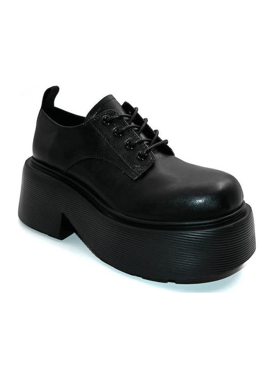 Favela Starynite Γυναικεία Oxfords σε Μαύρο Χρώμα