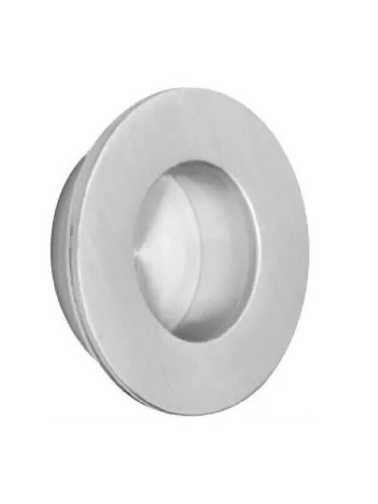 Finetto Silver Door Flush Handle 35mm (Hole Centers 35mm) 243-80293##BSN