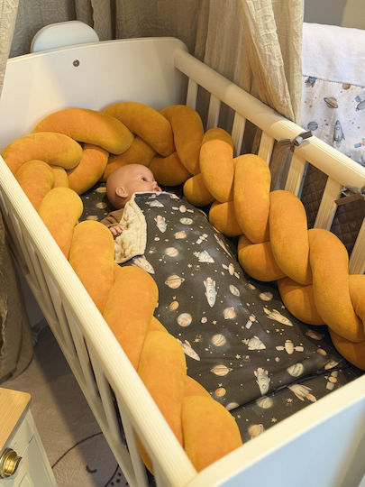 Grandes Suenos Crib Bumpers Braided Inside Ochre 200cm