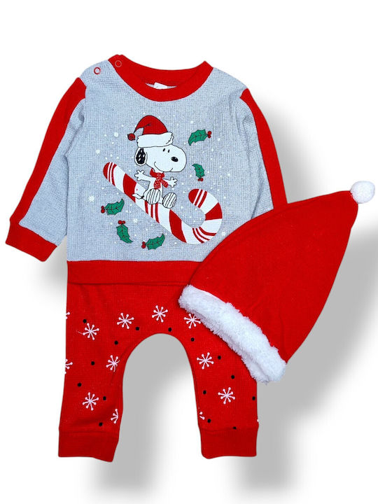 Set pentru copii cu pantaloni De iarnă 2buc Grey, Red Details