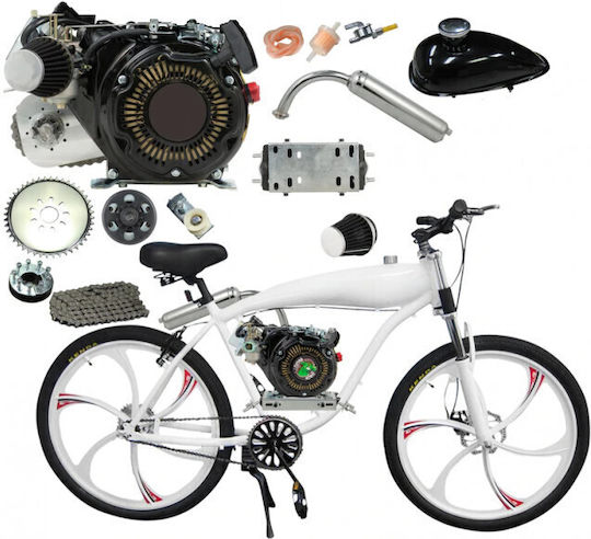 Kit Motor Bicicletă 4 Timpi 80cc 3.5hp Reductor Lanț