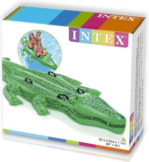 Intex Φουσκωτό Θαλάσσης Κροκόδειλος Πράσινο 203x114cm