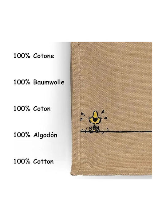 Lavatelli Jute Tote Bag Eco Shopping Bag Snoopy Laughing