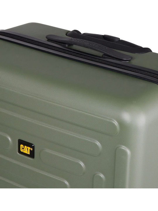 CAT Rockford Hard Khaki Suitcases With 4 Wheels