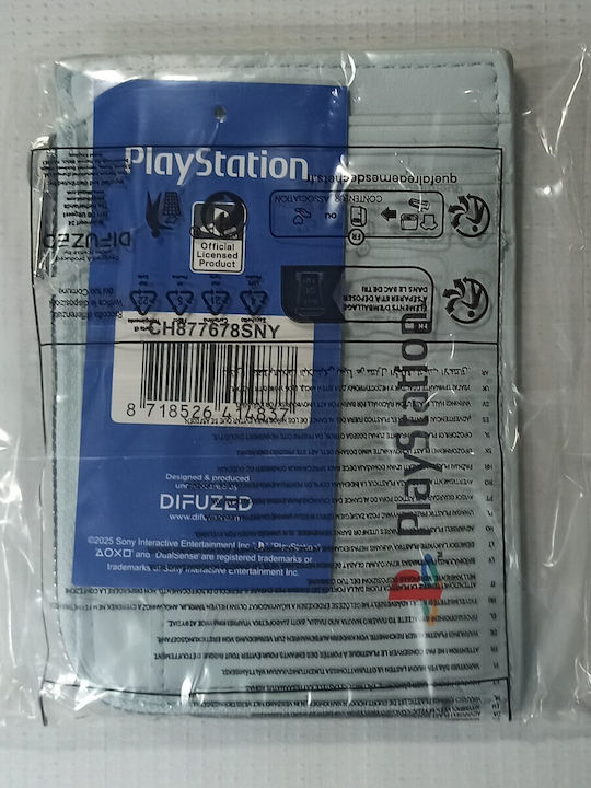 Sony Playstation Мъжки Портфейл За Карти Сив