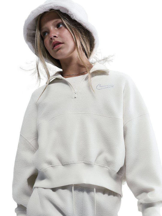 Fleece Kids Sweatshirt with Pockets Pearl
