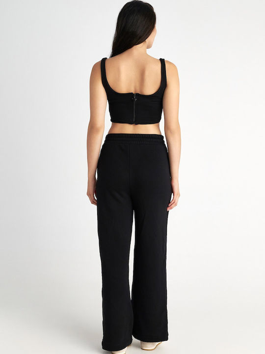 Damen Korsett Bluse mit Trägern Black