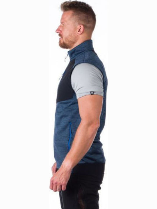 Sleeveless Jacket Dark Blue Melange