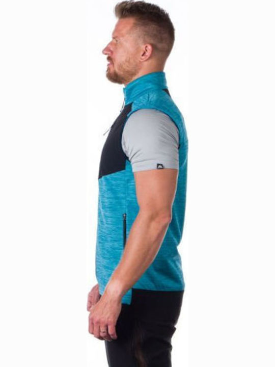 Sleeveless Jacket Blue Melange