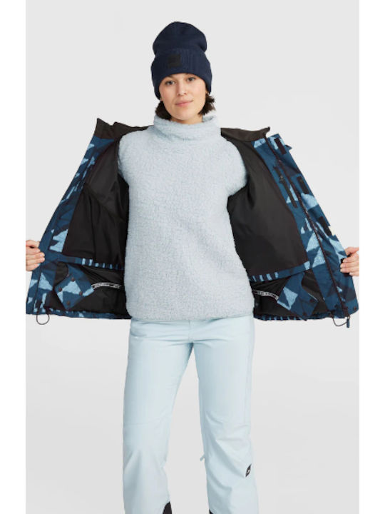 Women's Puffer Jacket for Winter Blue Triangle