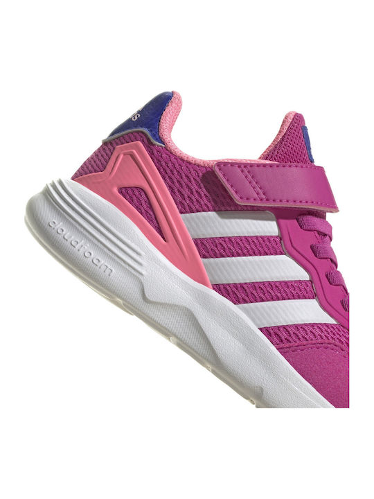 Nebzed Lifestyle Running Elastic Παιδικά Sneakers με Σκρατς Φούξια