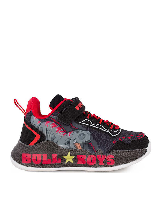 T-rex Παιδικά Sneakers με Σκρατς & Φωτάκια Μαύρα