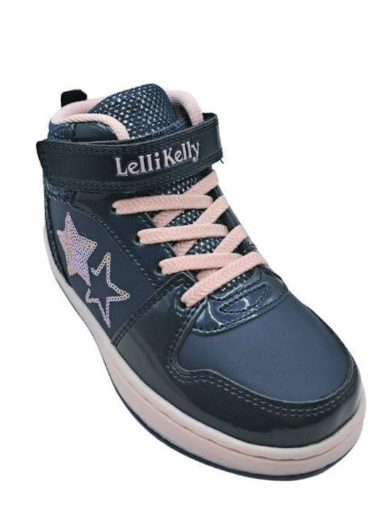 Serena Kids Sneakers High with Scratch Blue