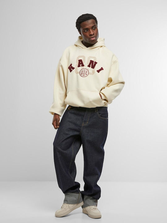 Sweatshirt with Hood Beige