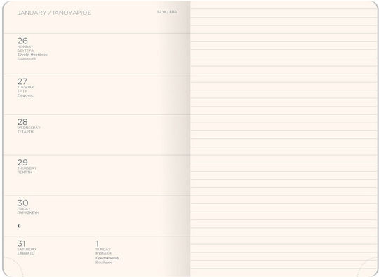 The Writing Fields Weekly Agendas 2026 Black 13.8x20.4cm