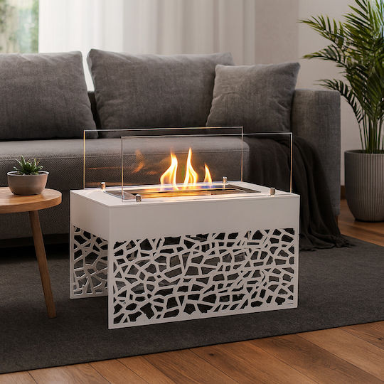 EcoHot Luna Επιτραπέζιο Τζάκι Βιοαιθανόλης Εσωτερικού Χώρου Μαύρο 60x28x35cm