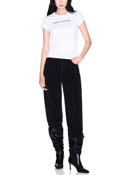 Hoch tailliert Damenjeans in Entspannter Passform Black