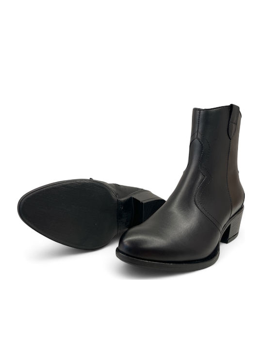 Leather Women's Cowboy Boots Black